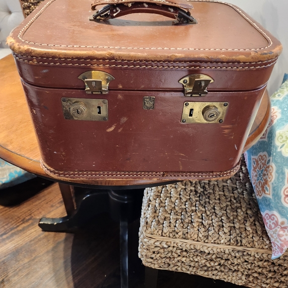 US Trunk Company leather train case, vintage - Picture 9 of 15
